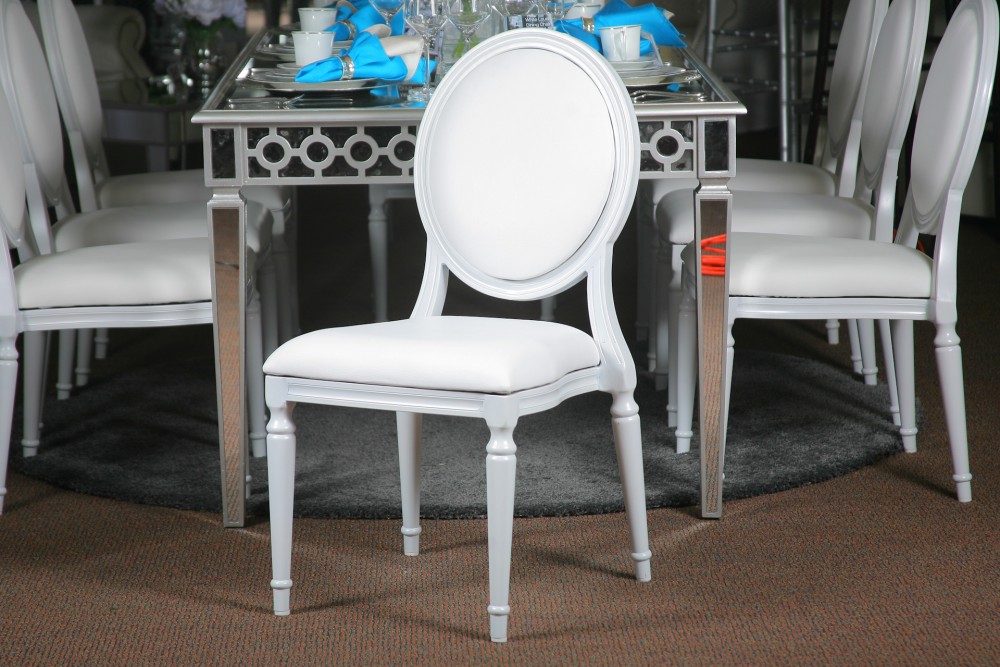 White Louis Dining Chair A1 Party Rental