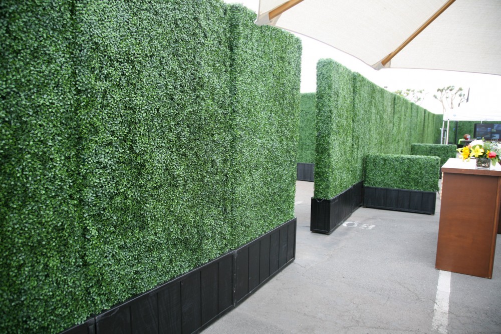 artificial hedge panel living room